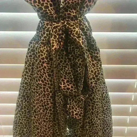 Animal Leopard Print Bath Robe Pink Trim size XL - Picture 5 of 9